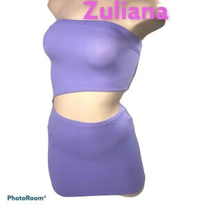 Zuliana Size XS/S Light Purple Cut Out Mini Bodycon Dress. New With Tag